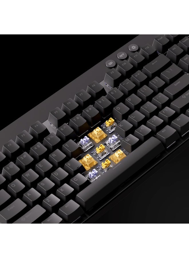 MCHOSE Mix 87 Hall Effect Magnetic Switch Wired Gaming Keyboard, Mount Tai GT Switch, Hot-Swappable, 8kHz Polling, 0.08ms Response, PBT Keycaps, RGB, Black | MC-Mix87-9 - Image 3